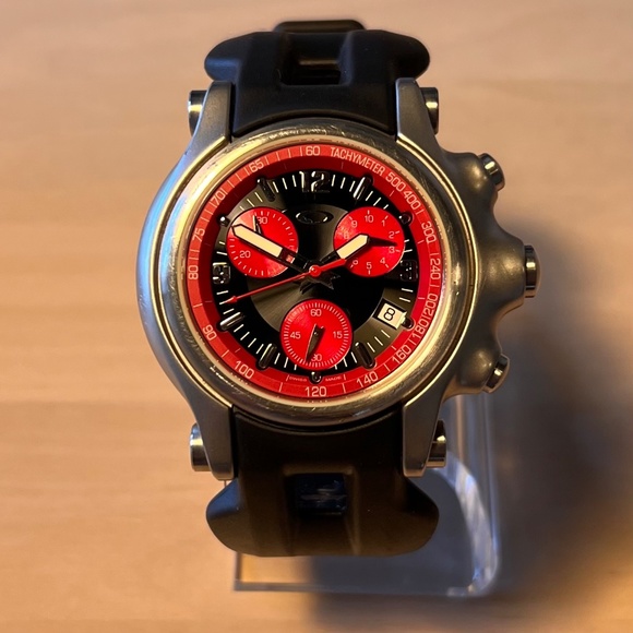 OAKLEY Watch - Holeshot 6-Hands - Honed/Red/Black - Picture 1 of 4
